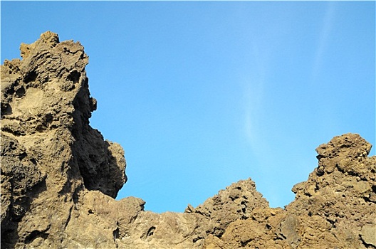 干燥,火山岩,石头