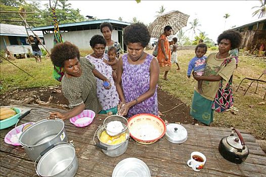 女人,烹调,巴布亚新几内亚,美拉尼西亚
