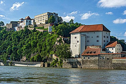 要塞,多瑙河,历史,中心,帕绍,下巴伐利亚,巴伐利亚,德国,欧洲