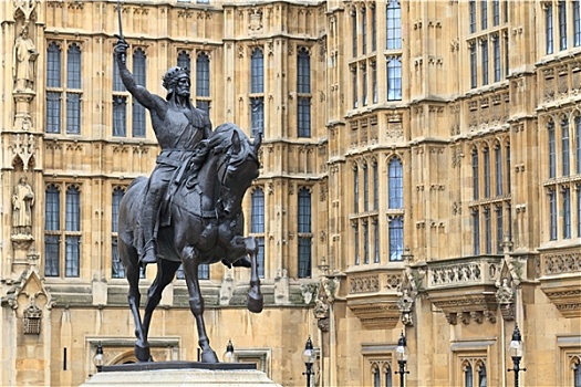 英国国王,雕塑,正面,威斯敏斯特宫