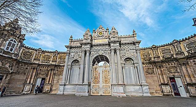 大门,朵尔玛巴切皇宫,宫殿,伊斯坦布尔,土耳其,亚洲