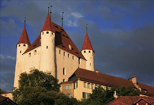 城堡,伯恩高地,伯尔尼,高地,瑞士,欧洲
