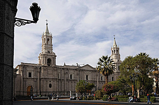 大教堂,广场,阿玛斯,阿雷基帕,印加,住宅区,秘鲁,南美,拉丁美洲