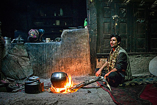 烹饪,餐饭,走廊,阿富汗