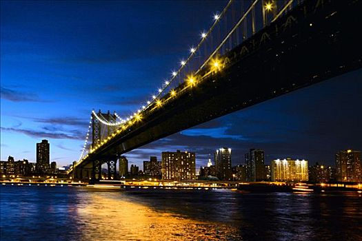 桥,曼哈顿大桥,曼哈顿,纽约,美国