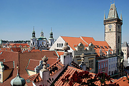 老市政厅,酒店,王子,平台,老城广场,布拉格,老城,捷克共和国,欧洲
