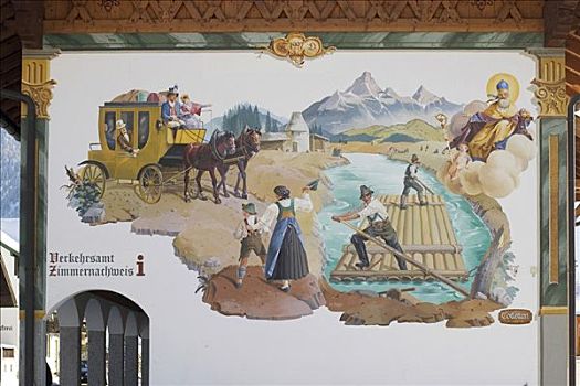 壁画,市政厅,上巴伐利亚