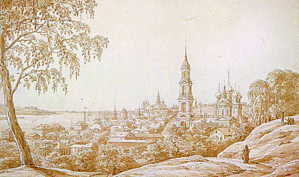 风景,科斯特罗马,俄罗斯,1838年,艺术家
