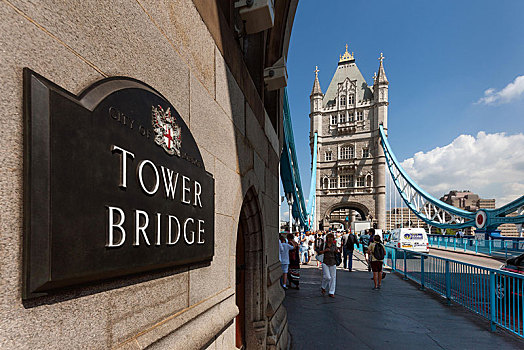 塔桥,标识,一个,塔,伦敦,英格兰,英国,欧洲
