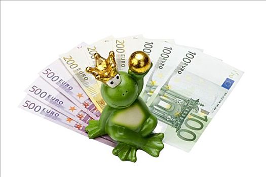 青蛙,国王,金色,球,扇形展开,货币