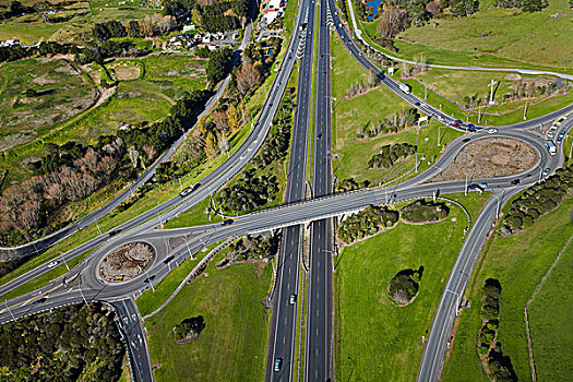 北方,高速公路,立体交叉路,奥克兰,北岛,新西兰