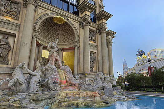 喷泉,凯撒皇宫酒店,酒店,赌场,乐园,拉斯维加斯,内华达,美国