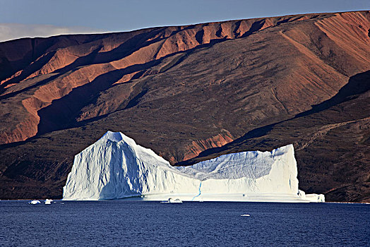 格陵兰,东方,冰山,沿岸,风景,山景