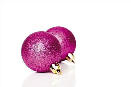 粉色,圣诞树球