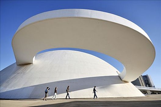 国家博物馆,建筑师,奥斯卡-涅梅耶,巴西利亚,联邦,巴西,南美