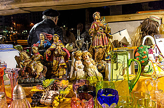 古式物品,市场,广场,加泰罗尼亚,圣诞节,巴塞罗那,西班牙