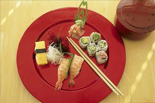 日本,寿司,盘子