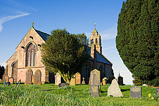 教堂,墓地,湖区,坎布里亚,英格兰
