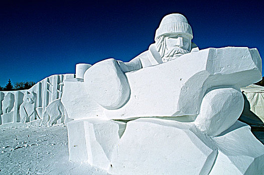 雪雕,节日,曼尼托巴,加拿大