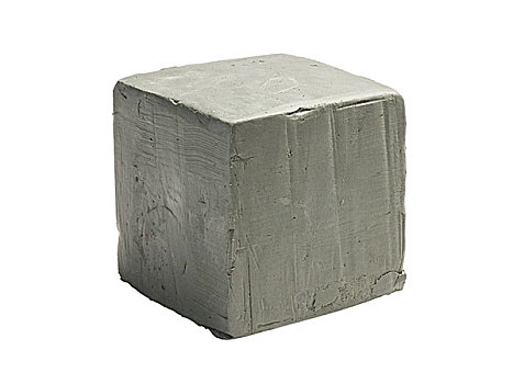 立方体,造型,粘土,隔绝,白色背景