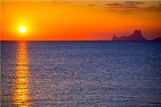 伊比萨岛,日落,风景,福门特拉岛