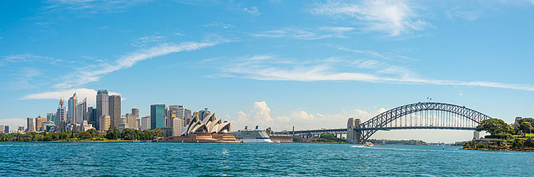 风景,悉尼,剧院,海港大桥,天际线,新南威尔士,澳大利亚,大洋洲
