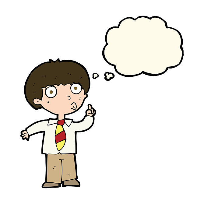卡通,男学生,疑问,思考,泡泡_高清图片_全景视觉