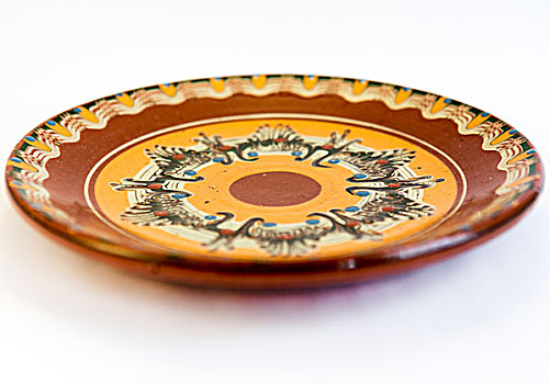 传统,保加利亚,涂绘,陶瓷,盘子