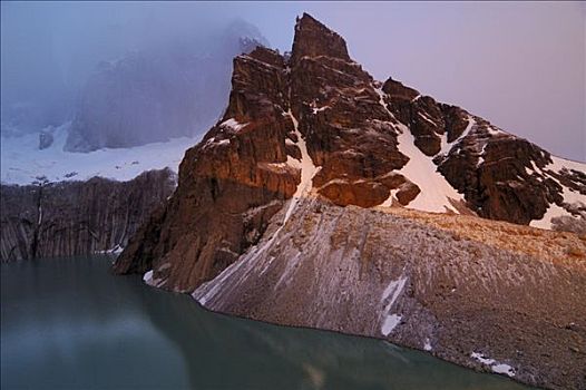 日出,风景,眺台,托雷德裴恩国家公园,巴塔哥尼亚,智利