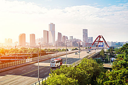 城市,天際線,首爾,日出