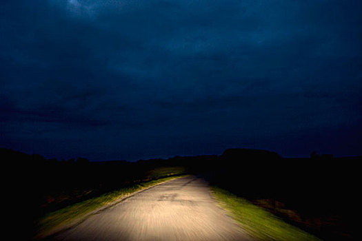 道路,暗色,夜晚