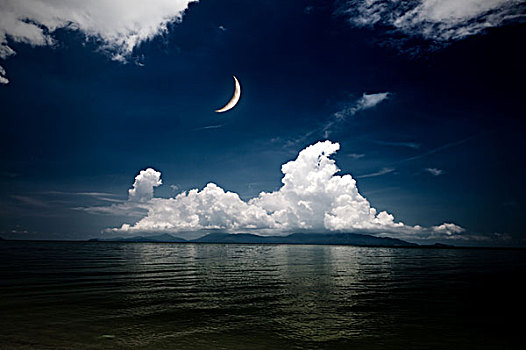 海洋,月亮