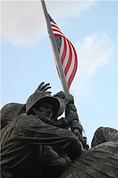 硫黄岛,战争纪念碑,阿灵顿,日落仪式