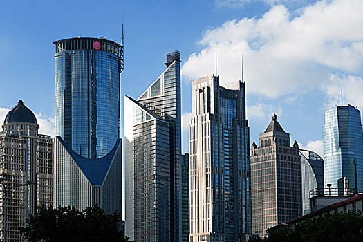 上海城市景觀-陸家嘴地區商務樓建筑