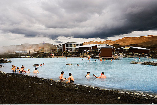 米湖,自然,沐浴,冰岛