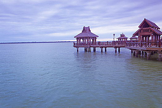 大海,木桥