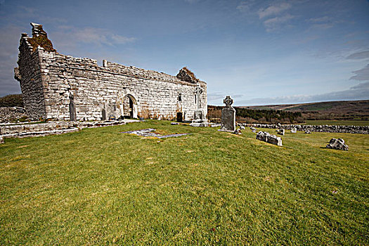 教堂,墓地,遗址,克雷尔县,爱尔兰