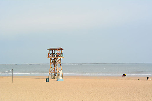 海滩,瞭望塔