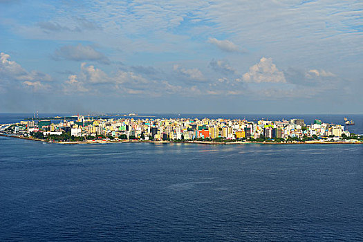 首都,马尔代夫,航拍,城市