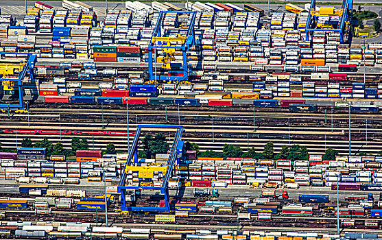 集装箱码头,莱茵,莱茵兰普法尔茨州,德国,欧洲