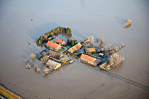洪水,农场