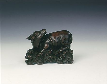 黑色,木头,独角兽,中国,早,17世纪,艺术家,未知
