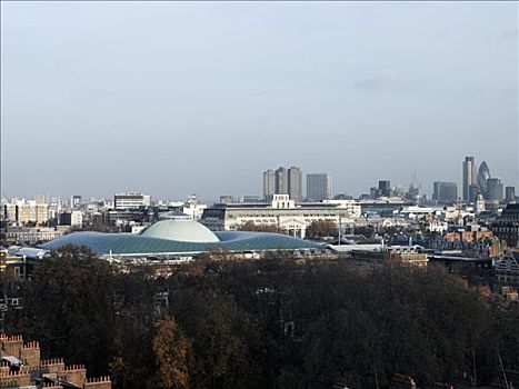 大英博物馆,屋顶,风景,城市,瑞士再保险塔