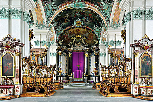 合唱团,大教堂,世界遗产,瑞士,欧洲
