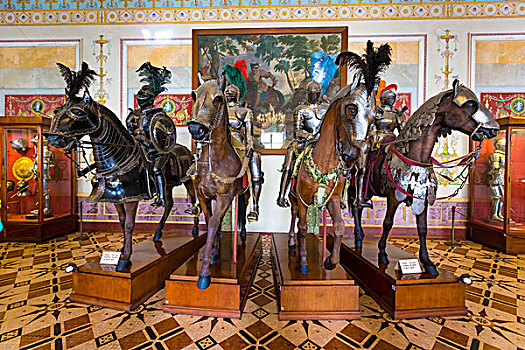 雕塑,马,套装,护甲,大厅,冬宫博物馆,彼得斯堡,俄罗斯