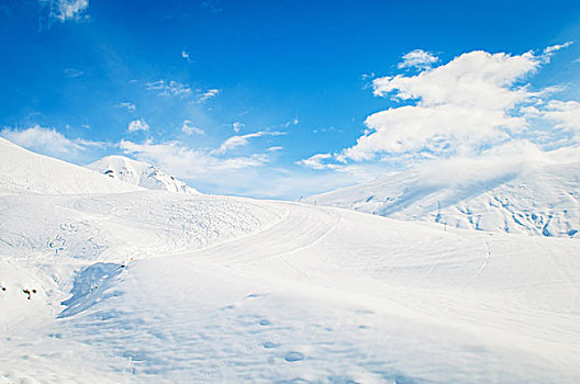雪,山,鲜明,冬天,白天