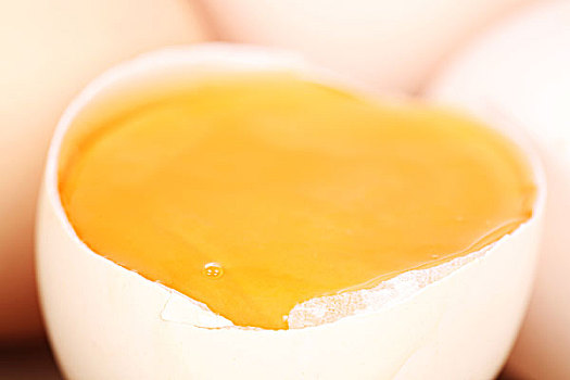 鸡蛋蛋黄的特写