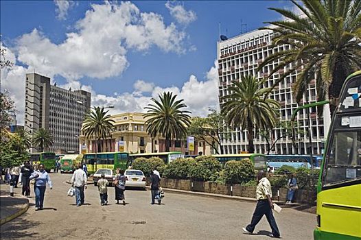 肯尼亚,内罗毕,道路,市中心