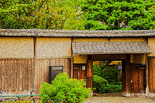 日本东京上野,古老的日本建筑,及宁静优雅的街景