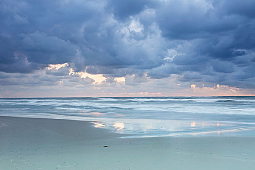 海滩,海洋,多云,气氛,特塞尔,西弗里西亚群岛,省,北荷兰,荷兰,欧洲